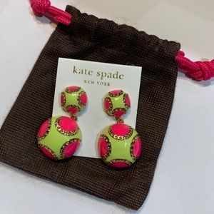 Kate Spade pink and green earrings